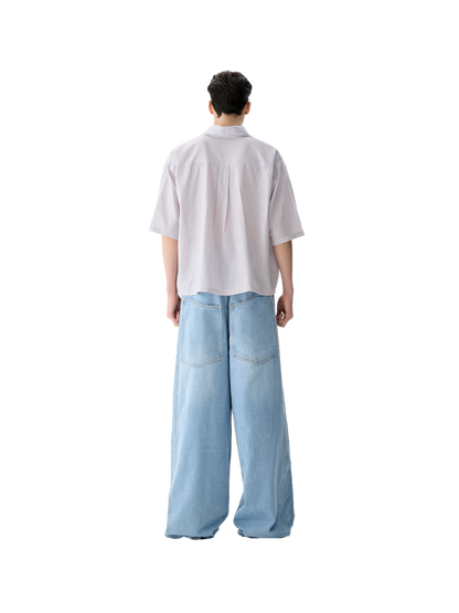 BUTTON BAGGY JEANS LAMINAPPAREL ASTOUD 