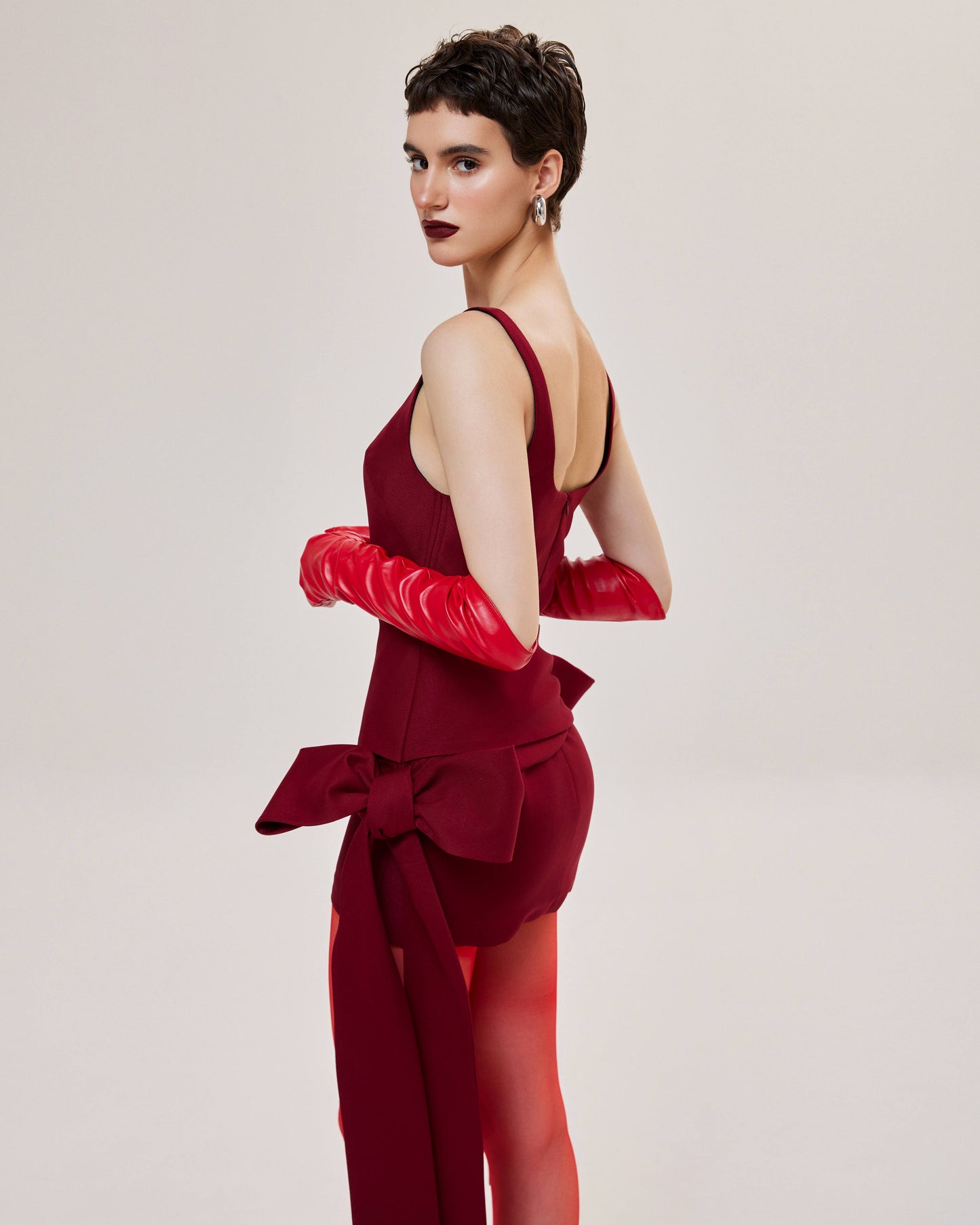 tie-dress-red astoud caostu