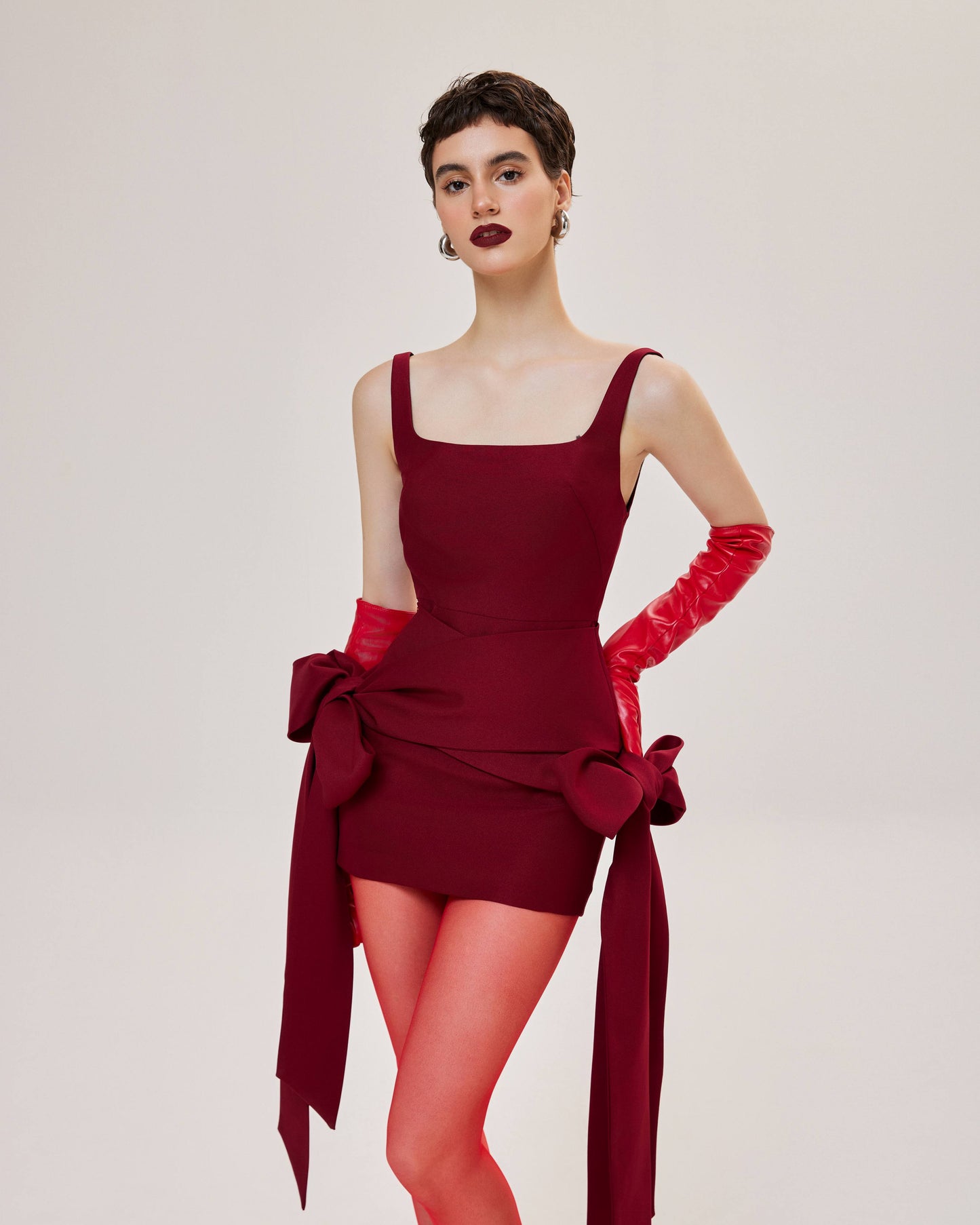 tie-dress-red astoud caostu