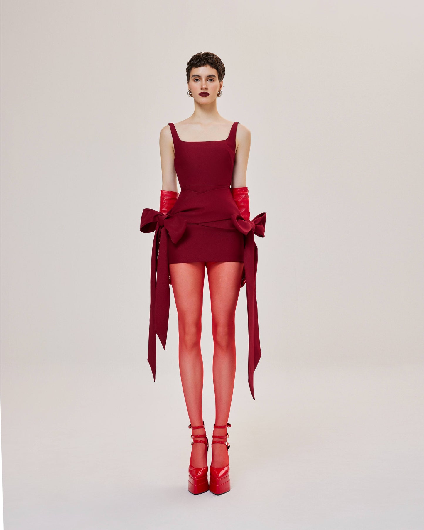 tie-dress-red astoud caostu