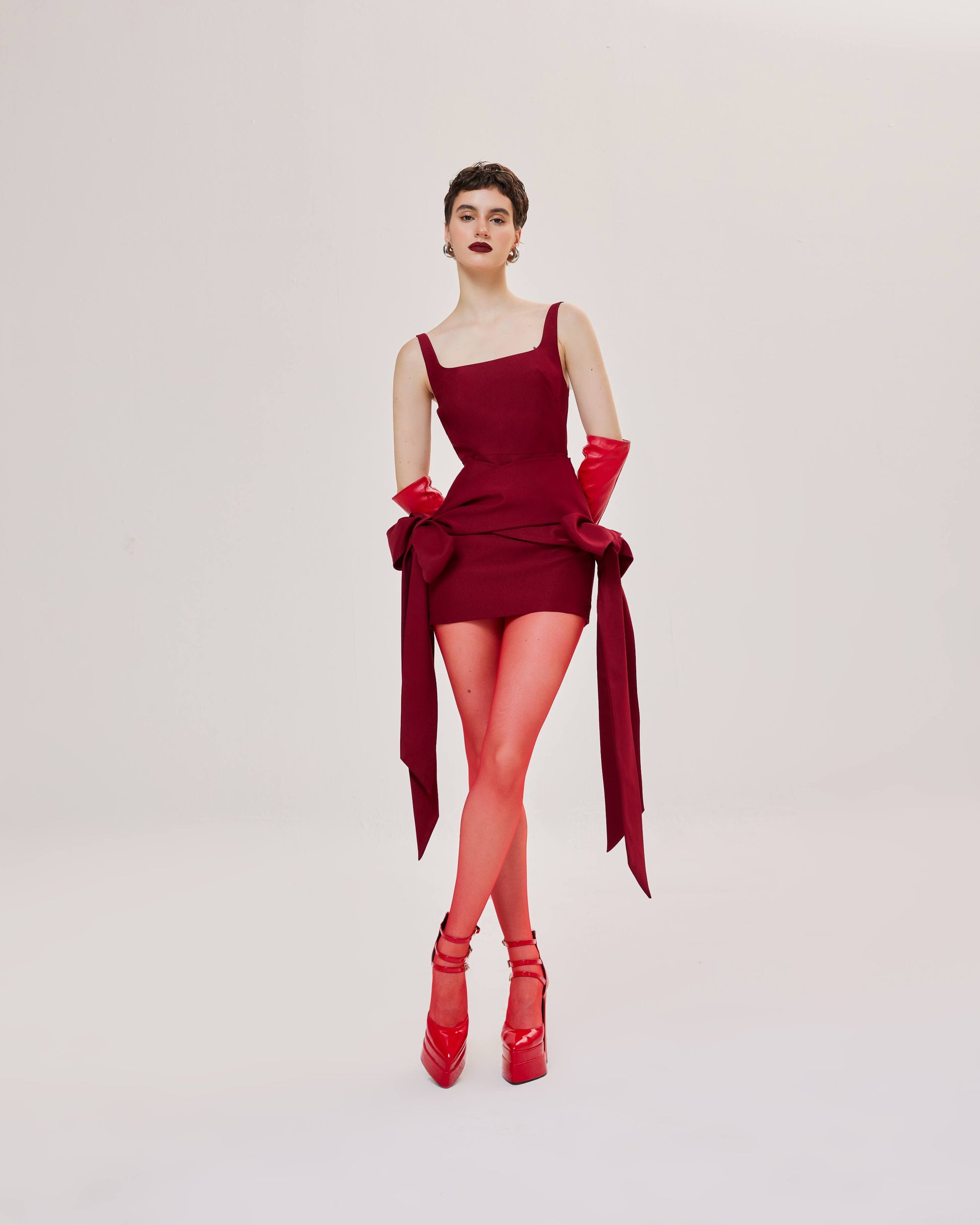 tie-dress-red astoud caostu