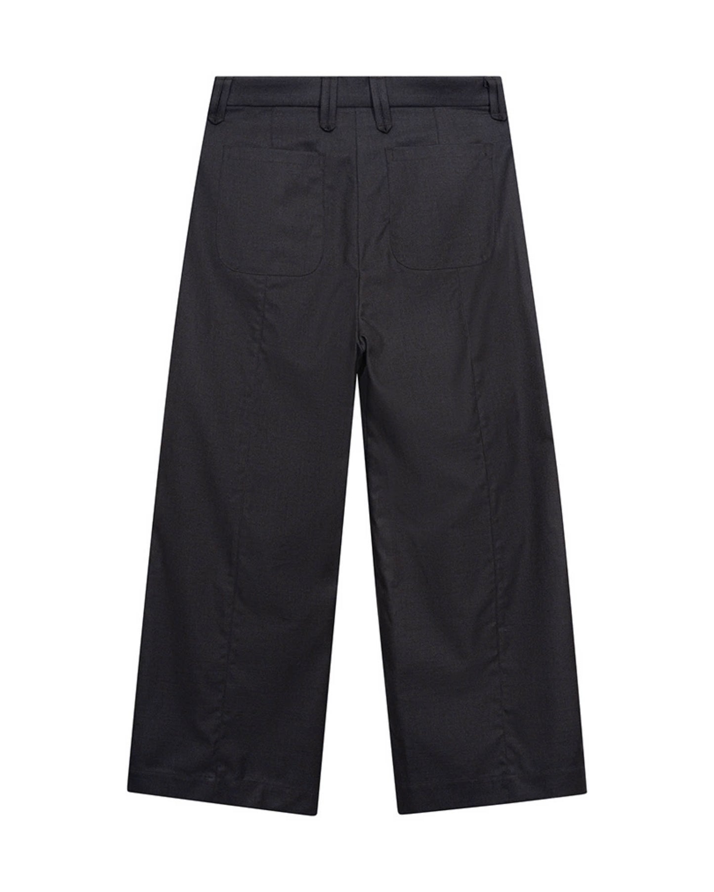 Dark Gray Bamboo Shoot Pleated Trousers