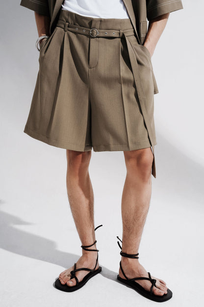 double-latte-silk-khaki-high-waisted-belted-mini-shorts-fortythree