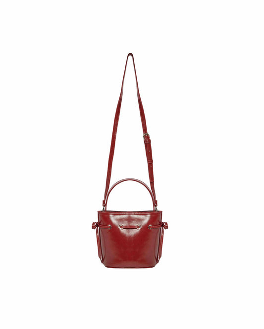 Red Bow Sides Bucket Bag