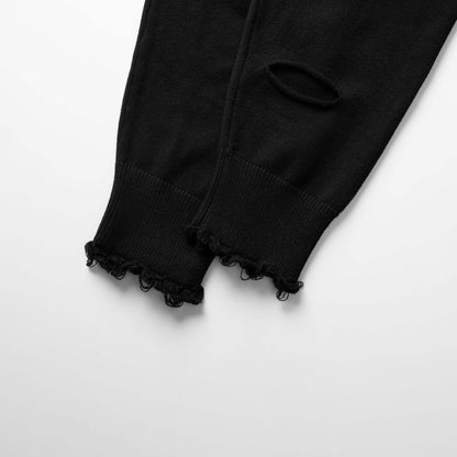 ATLU TWO WAY ZIP SWEATER | BLACK