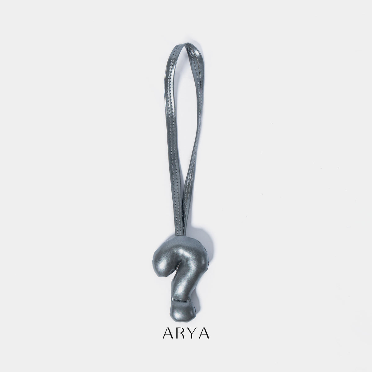 Gray Question Mark Charm by ARYA, PU leather, 2.36 inches, 3.15-inch strap - ASTOUD.