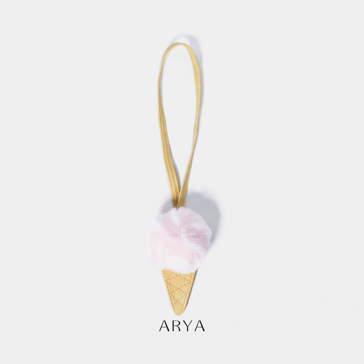 Pink Yellow Ice Cream Charm by ARYA, PU leather, 3.15 inches, 4.33-inch strap - ASTOUD