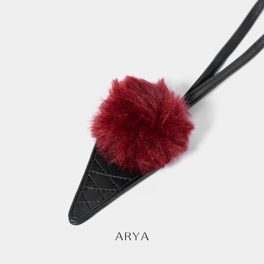 Red Black Ice Cream Charm by ARYA, PU leather, 3.15 inches, 4.33-inch strap - ASTOUD.