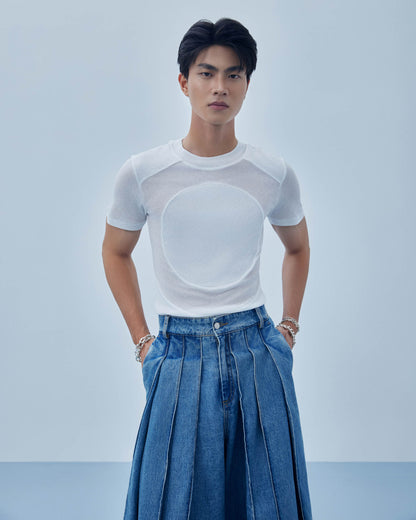 PLEATED JEANS
