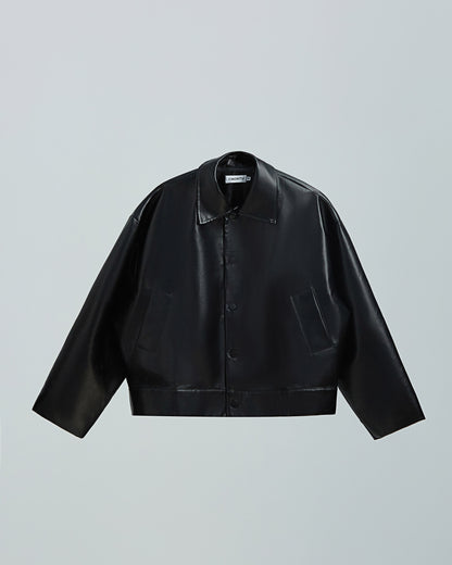 "CHU DU" LEATHER JACKET | BLACK