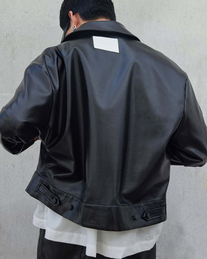 "CHU DU" LEATHER JACKET | BLACK