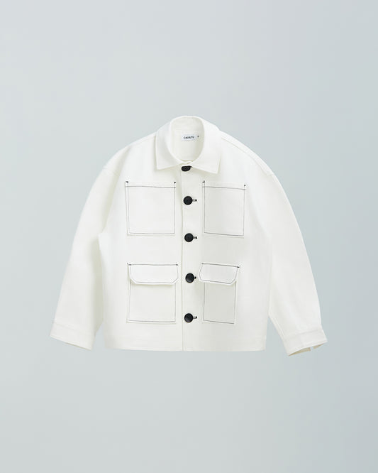 FOUR-POCKET JACKET | WHITE