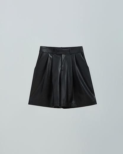 LEATHER SHORTS | BLACK