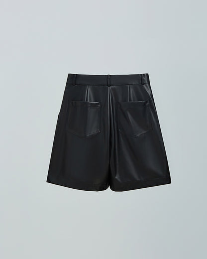 LEATHER SHORTS | BLACK