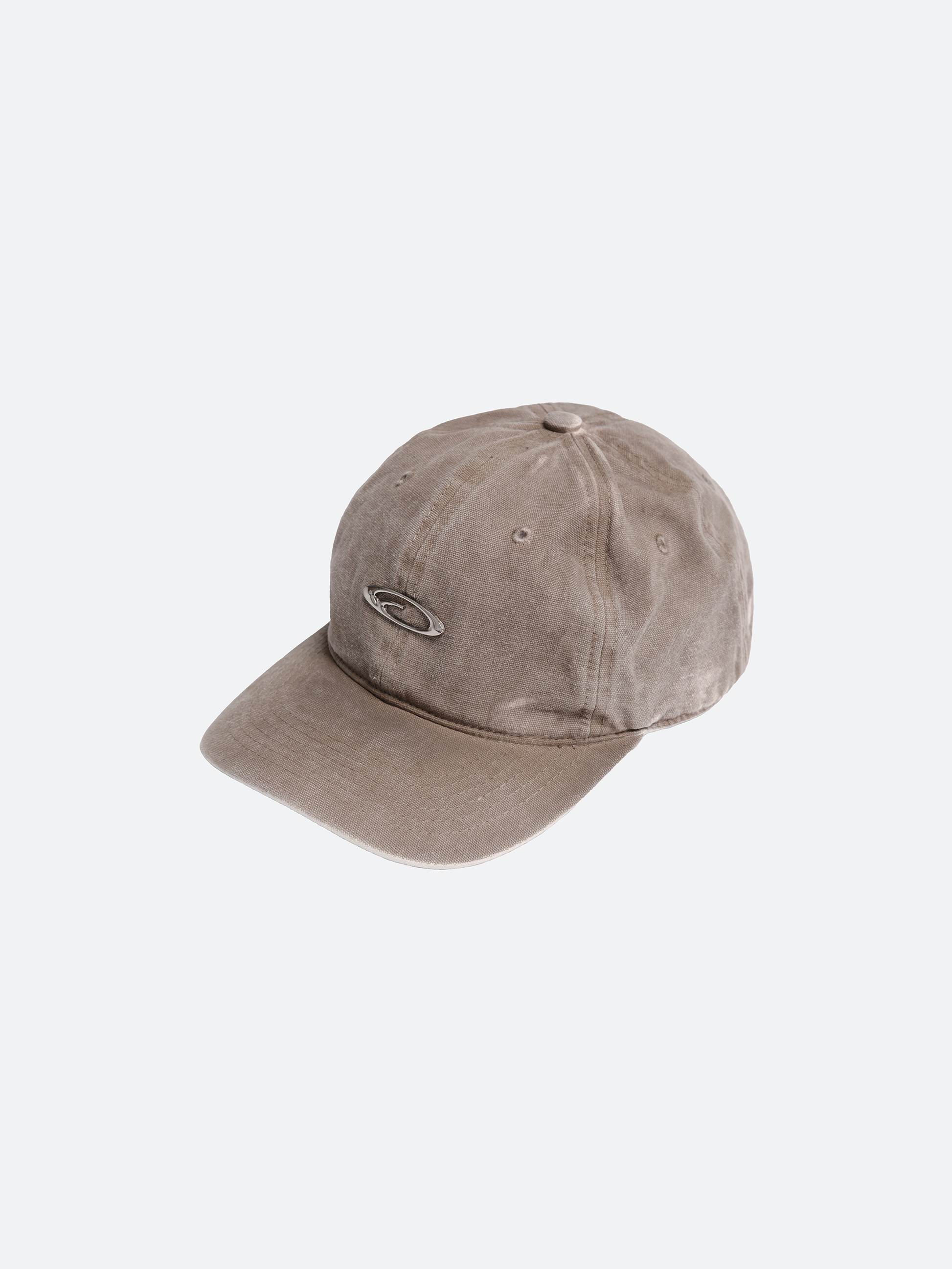 brown-logo-washed-cap-FRAGILE-CLUB -astoud