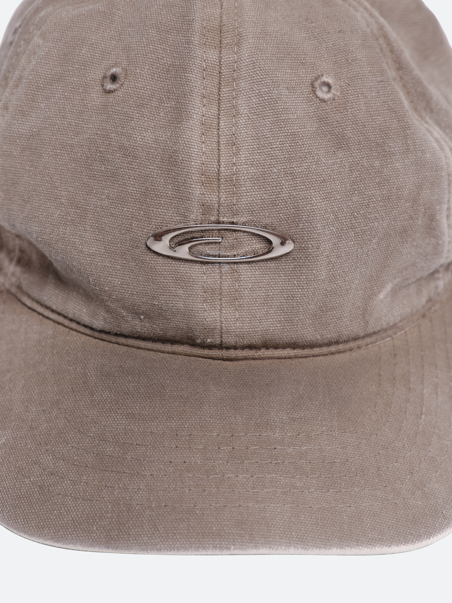 brown-logo-washed-cap-FRAGILE-CLUB -astoud